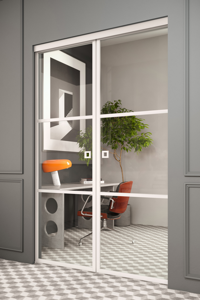 Pocketdoor parskjutdörrar med soft closing-mekanism Inne P2T Tokyo