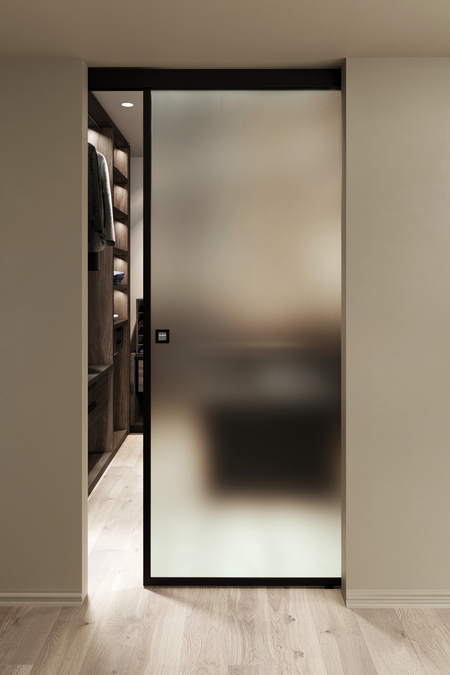 Takmonterad skjutdörr med softclose-mekanism Inne C1N New York