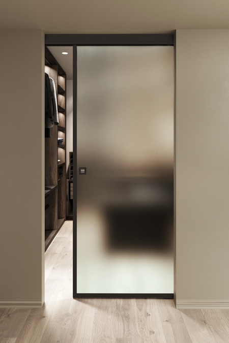 Takmonterad skjutdörr med softclose-mekanism Inne C1N New York