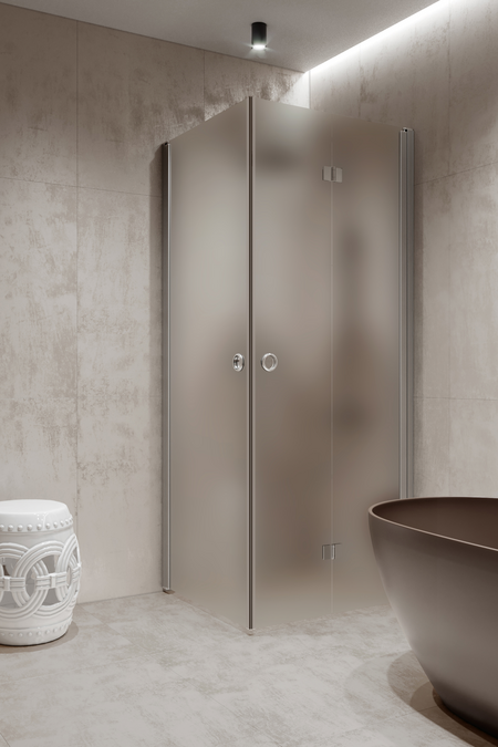 Duschhörn med vändbar och vikbar dörr Forma 373