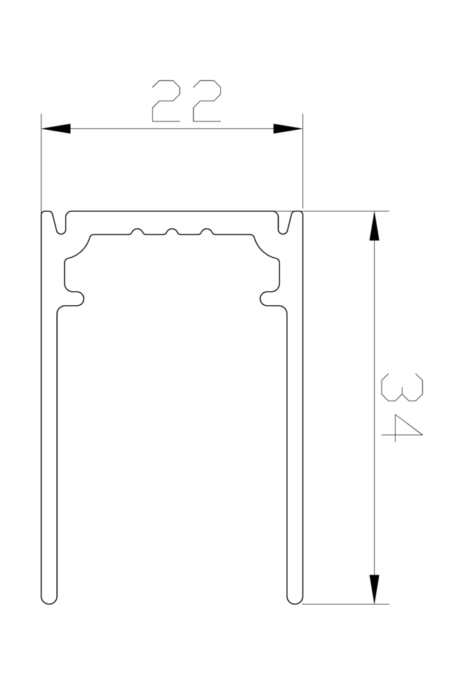  U-profiili ovelle, 1894mm