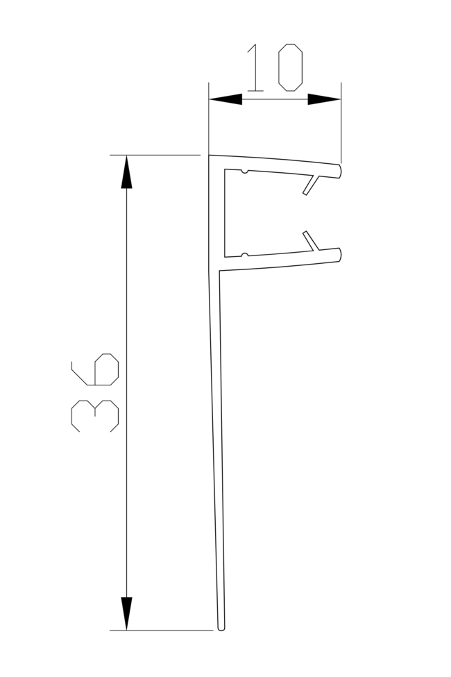  Vingtätning för 6mm glas