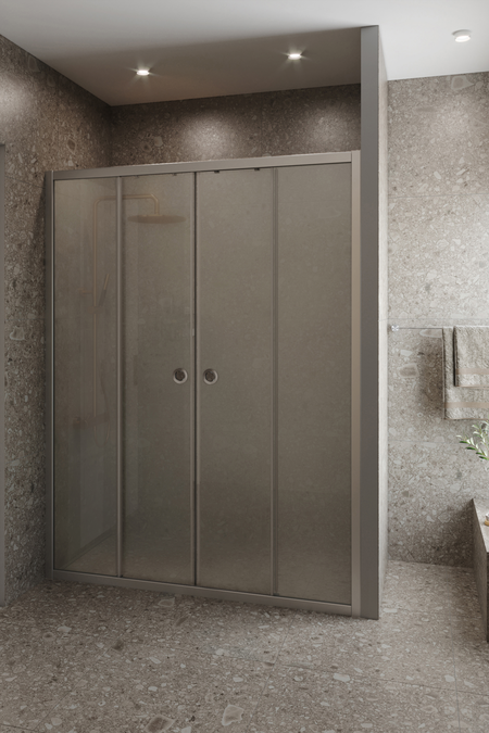 Alcove fixture with fixed walls and sliding double doors Glisse 464