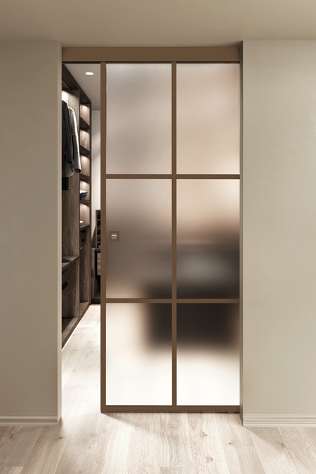 Wall mounted sliding door with soft closing mechanism Inne W1P Paris