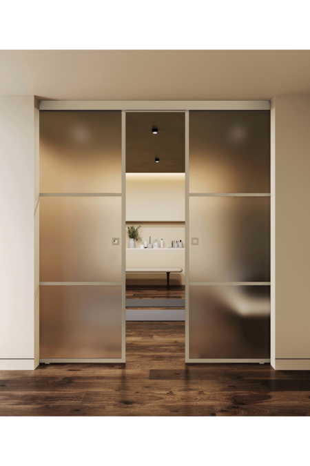 Wall mounted double sliding doors with soft closing Inne W2T Tokyo