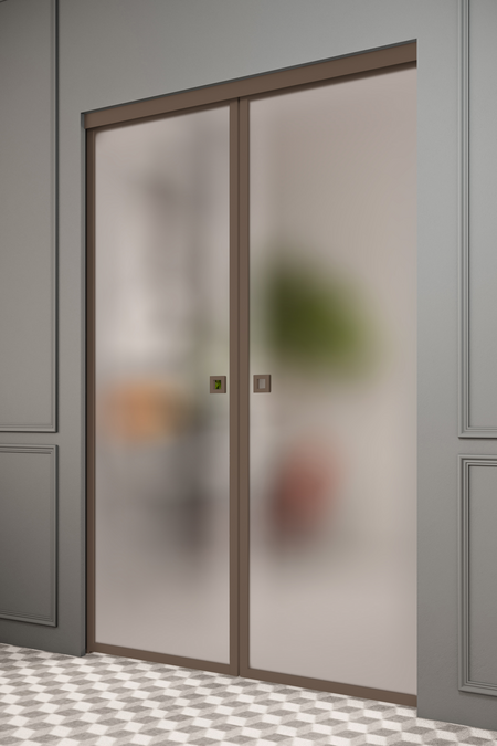 Pocketdoor parskjutdörrar med soft closing-mekanism Inne P2N New York