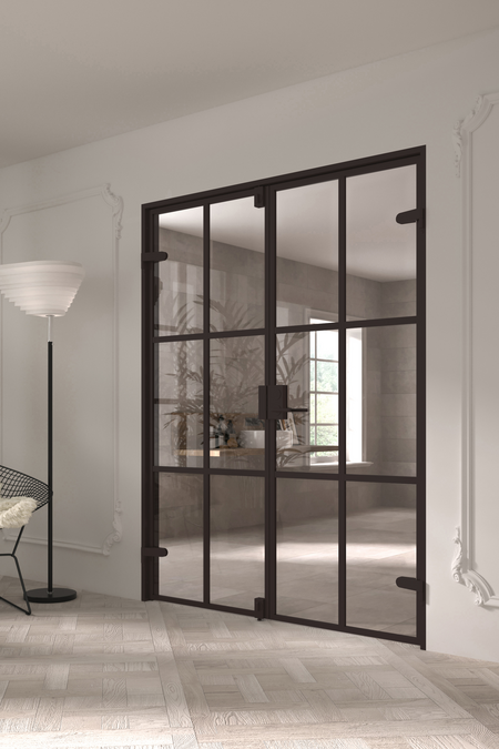 Glaspardörrar med spärrlås Inne M08 Paris