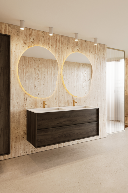 Cabinet with Corian twin basin Casa H05