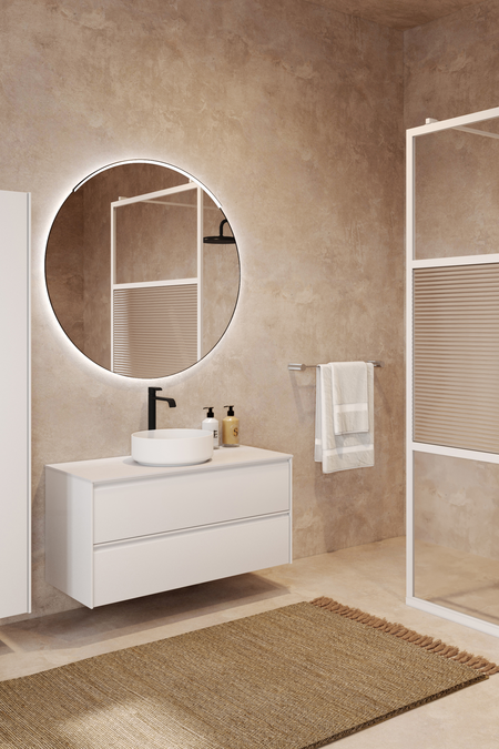 Cabinet with round countertop basin Luna L08