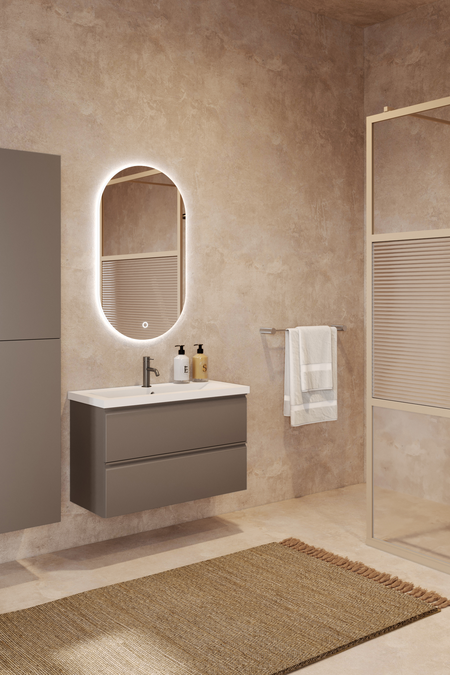 Compact cabinet with ceramic basin Luna Compact L16
