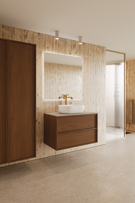 Cabinet with oval countertop basin Casa H12