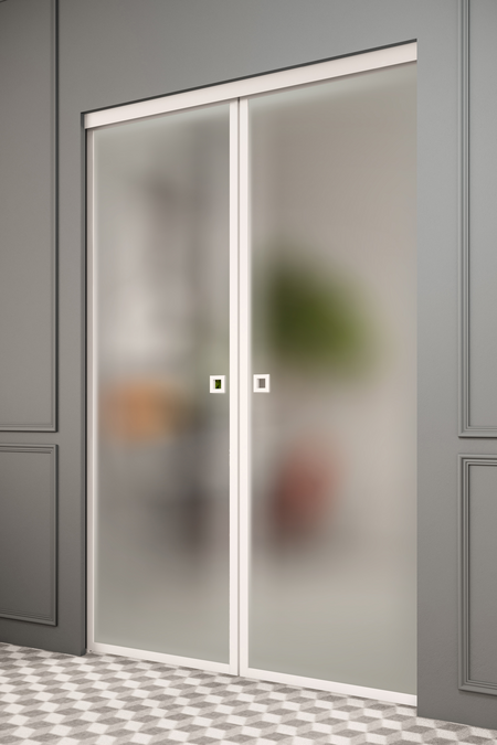 Pocketdoor parskjutdörrar med soft closing-mekanism Inne P2N New York